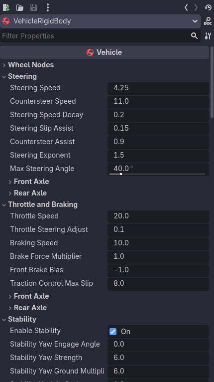 vehicle navigation balance editor